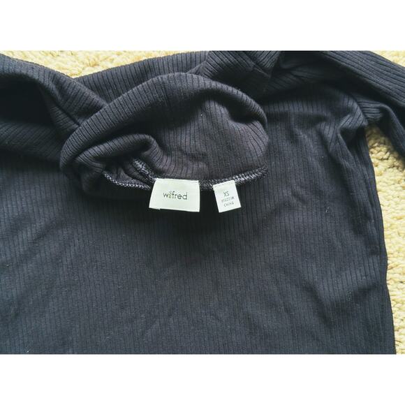 Wilfred Ribbed Turtleneck Long Sleeve Black XS - Picture 6 of 9